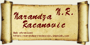 Narandža Račanović vizit kartica